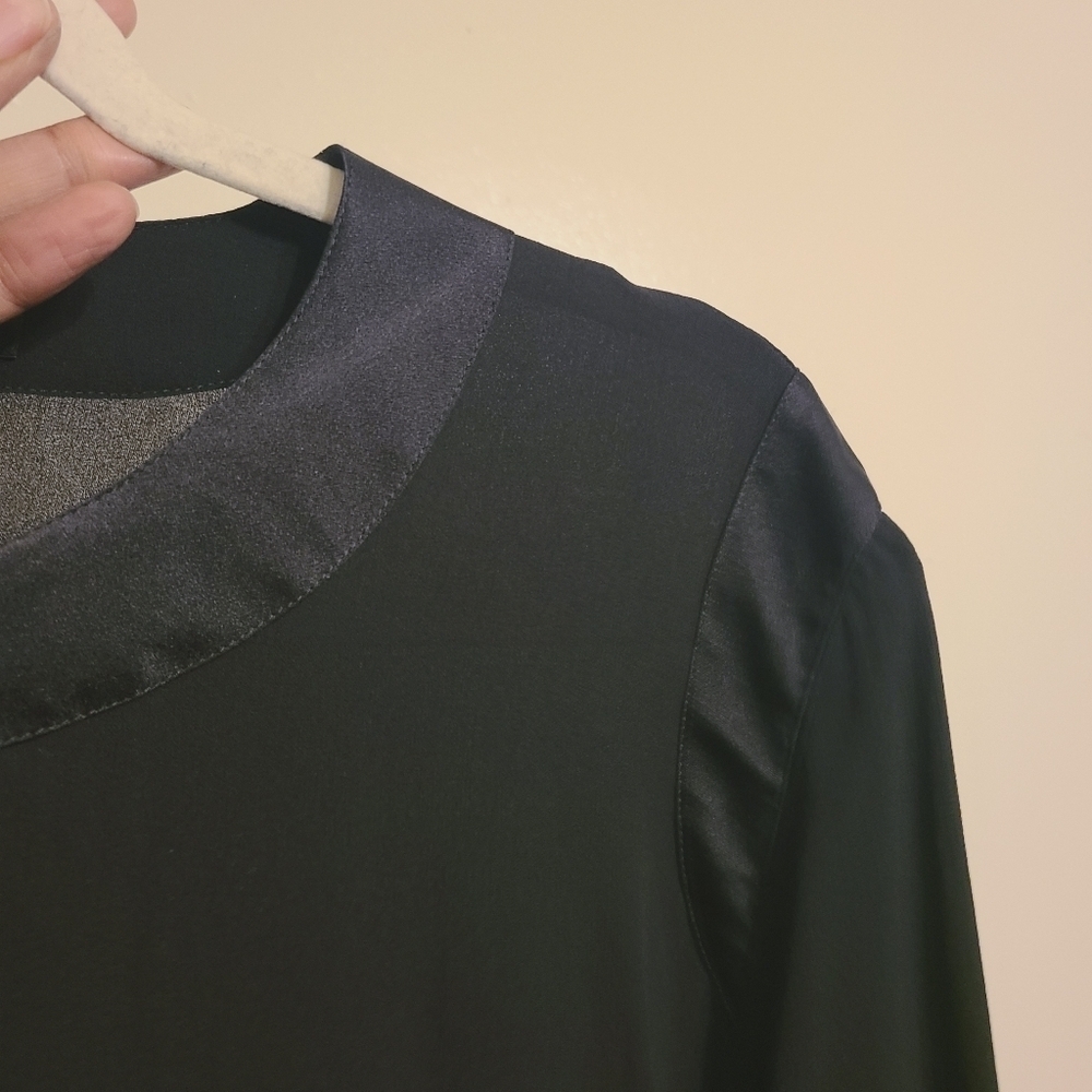 Escada | Women's Black Button Down Silk Shirt (Italian Size 42; US Medium) - Picture 12 of 16